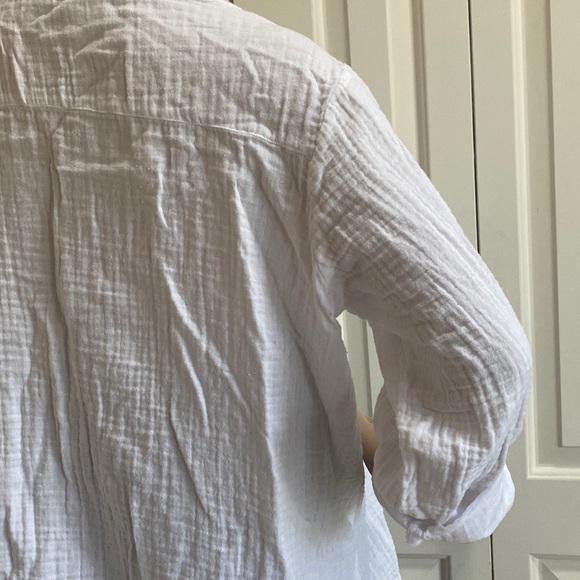 Collections ETC. Womens XL White Texture Knit Button Front. So Cute. - Picture 8 of 12